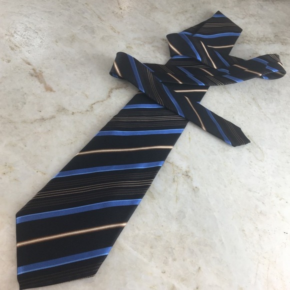 UMBRIA ALL SILK BLUE REGIMENT TIE - Picture 3 of 12